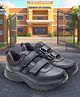 asian Solid  Velcro Closure School Shoes - Black