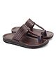 asian Solid Flip Flops - Brown