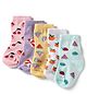 Cute Walk by Babyhug Knit Anti-Bacterial Ankle Length Socks With Fruit Design Pack of 5 - Pink, White & Lilac
