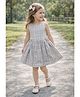 Nottie Planet Cotton Knit Sleeveless Checked Dress - Grey