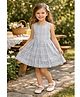 Nottie Planet Cotton Knit Sleeveless Checked Dress - Light Blue