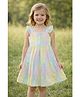 Nottie Planet Cotton Knit Half Sleeves Checked Dress - Pink