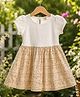 Nottie Planet Cotton Knit Half Sleeves Bear Printed Dress - Brown