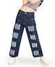 Olele Denim Woven Patch Work Distressed Jeans - Blue