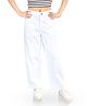 Olele Denim Woven Solid Jeans - White