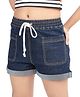 Olele Denim Woven Solid Shorts - Dark Blue