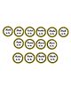 Syga Baby Shower Badges White - 14 pieces