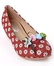 Cute Walk by Babyhug Floral Glitter Bellies - Maroon