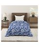 Morado Premium Glace Cotton Single Bed Duvet Cover 60x90 Inches | Ultra Soft, Breathable & Durable Quilt/Razai/Blanket Cover with Zipper Closure & Corner Ties on All Corners, Blue Heritage