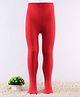 Cute Walk by Babyhug Cotton Knit Full Length Solid Anti-Bacterial Tights - Red