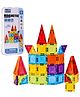 Happy Hues 36Pcs Portable Mini Magnetic Geometry Building Blocks Set-Travel Friendly Toys for Kids