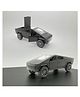 The Flyers Bay 1:32 Scale Die-Cast Metal Futuristic Pickup Truck Toy  with Lights, Sounds, and Pull-Back Action Kids Gift 2 3 4 5 6 Years Girls Boys (Tesla Cybertruck Black)