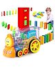The Flyers Bay Domino Train Toy, 40 Pieces Domino Blocks Set for Kids Educational Game Play Set with Light & Sound Stacking Toy Block Set for 3-7 Year Old Toys for Boys Girls (Battery Not Included)