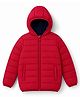 Babyhug Woven Reversible Jacket with Full Sleeves Red & Navy Blue