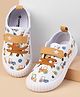 Cute Walk by Babyhug Velcro Closure Casual Shoes With Vehicle Print - White