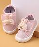 Cute Walk by Babyhug Velcro Closure Casual Shoes With Bow Applique - Pink