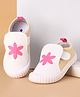 Cute Walk by Babyhug Slip-On Clouser Casual Shoes Floral Print - White
