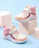 Cute Walk by Babyhug Velcro Closure Casual Shoes With Glitter Print - Peach