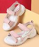 Cute Walk by Babyhug Velcro Closure Sandal With Glitter Print - Pink