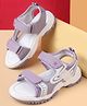 Cute Walk by Babyhug Velcro Closure Sandal With Glitter Print - Purple