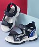 Cute Walk by Babyhug Velcro Closure Solid Sandal - Navy Blue