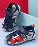 Cute Walk by Babyhug Velcro Closure Sports Printed Sandal - Navy