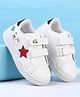 Babyoye Velcro Closure Casual Shoes With Star Patch & Dino Print - White