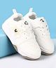 Babyoye Lace Up Closure Casual Shoes With Star Applique - White