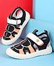 Cute Walk by Babyhug Velcro Closure Solid Sandal - Black