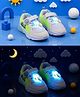 Cute Walk by Babyhug Velcro Closure Sneaker Shoes With Rocket Applique - Green