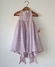 Love the World Today Cotton Woven Sleeveless Checkered Dress - Lilac