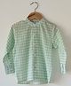 Love the World Today Cotton Woven Full Sleeves Checked Shirt - Light Green