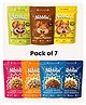 Nibblin'- Snack Combo- Roasted Cashews- Classic salted 27gm ,Roasted Almonds- Classic salted 27gm, Salt & Pepper Makhana 17gms,Indian Masala Makhana 17gm-