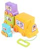 Toymate Trainzy Fun Express Learning Train Set for Kids 4 Piece Stack, Nest & Pull Along Educational Train Toy - Multicolor