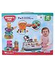 TOYMATE Kinder's Fun 7-in-1 Learning & Activity Play Set for Toddlers | 39-Piece Educational Toy Set with Shape Sorter, Ball Drop & Stacking Blocks - Multicolor