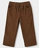 Primo Gino Woven Corduroy Pants Full Length with Pockets - Brown