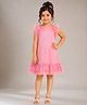 Lil' Drama Knit Sleeveless Frill Detailed Dress - Pink