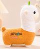 LITTLE HUNK 25cm Cute Alpaca Plush Toy, orange and White, Soft Stuffed Animal with Music Notes Embroidery, Gift for Kids