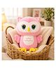 LITTLE HUNK 35 cm Dreamy Pink Owl Plush Toy  Soft Cuddly Stuffed Animal for Kids