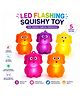 LITTLE HUNK LED Flashing Squishy Toy Set (Pack of 2)  Soft Glowing Sensory Toys (Assorted Colours)