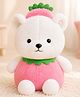 LITTLE HUNK 40cm Cute Strawberry Bear Plush Toy  Ultra Soft Stuffed Teddy for Kids & Gifting