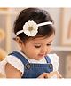 Little Tresses Floral Applique Detailed Headband - White
