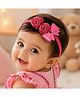 Little Tresses Floral & Bow Applique Detailed Headband - Pink