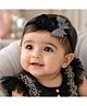 Little Tresses Floral & Bow Applique Detailed Headband - Black