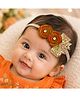 Little Tresses Floral & Bow Applique Detailed Headband -  Orange