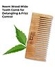 BASES CLUB Wooden Wide Tooth Comb for Detangling & Frizz Control