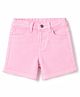 Bonfino Woven Washed Shorts - Pink