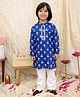 KID1 Cotton Woven Full Sleeves Floral Printed Kurta Pajama Set - Blue
