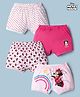 Disney By Bodycare Knit Shorts with Minnie Mouse Print Pack of 4 - Pink & White