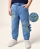 Mark & Mia Full Length Dino Embroidered Jeans - Blue